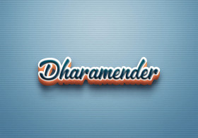 Cursive Name DP: Dharamender