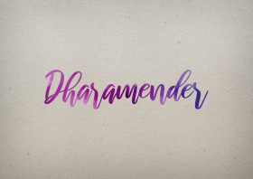 Dharamender Watercolor Name DP