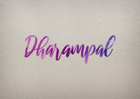 Dharampal Watercolor Name DP
