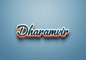 Cursive Name DP: Dharamvir