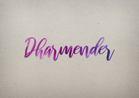 Dharmender Watercolor Name DP