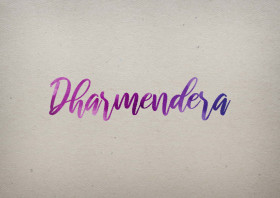 Dharmendera Watercolor Name DP