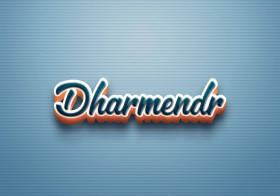 Cursive Name DP: Dharmendr
