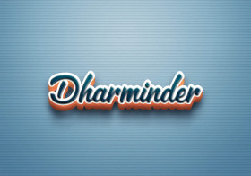 Cursive Name DP: Dharminder