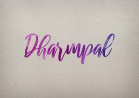 Dharmpal Watercolor Name DP