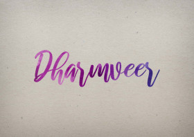 Dharmveer Watercolor Name DP