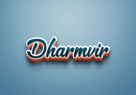 Cursive Name DP: Dharmvir