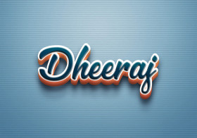 Cursive Name DP: Dheeraj