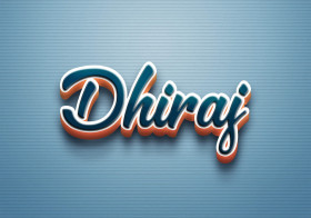 Cursive Name DP: Dhiraj