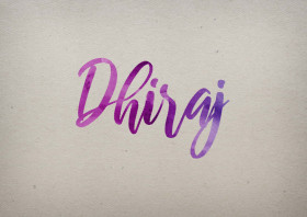 Dhiraj Watercolor Name DP