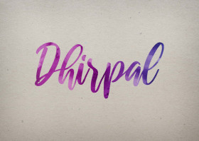 Dhirpal Watercolor Name DP