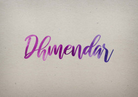 Dhmendar Watercolor Name DP