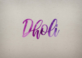 Dholi Watercolor Name DP