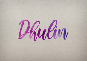 Dhulin Watercolor Name DP
