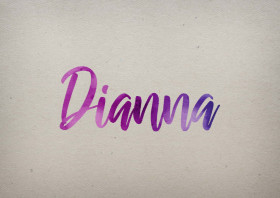 Dianna Watercolor Name DP