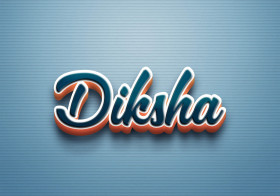 Cursive Name DP: Diksha