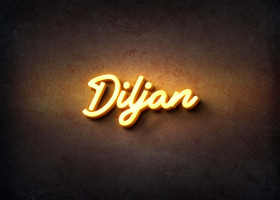 Glow Name Profile Picture for Diljan