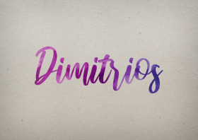 Dimitrios Watercolor Name DP