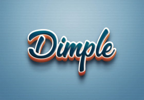 Cursive Name DP: Dimple