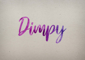 Dimpy Watercolor Name DP
