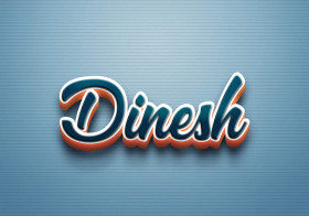 Cursive Name DP: Dinesh