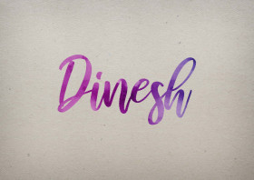 Dinesh Watercolor Name DP