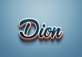Cursive Name DP: Dion