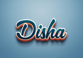 Cursive Name DP: Disha