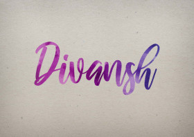 Divansh Watercolor Name DP
