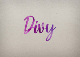Divy Watercolor Name DP