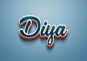 Cursive Name DP: Diya