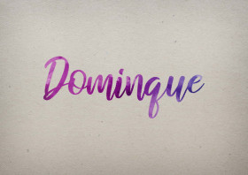 Dominque Watercolor Name DP
