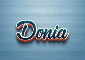 Cursive Name DP: Donia
