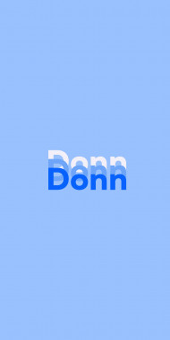 Name DP: Donn