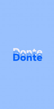 Name DP: Donte