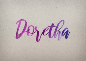 Doretha Watercolor Name DP