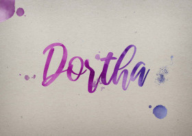 Dortha Watercolor Name DP
