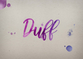 Duff Watercolor Name DP
