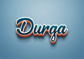 Cursive Name DP: Durga