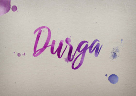 Durga Watercolor Name DP