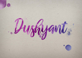 Dushyant Watercolor Name DP
