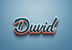 Cursive Name DP: Duvid