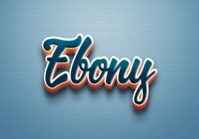 Cursive Name DP: Ebony
