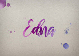 Edna Watercolor Name DP