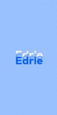 Name DP: Edrie
