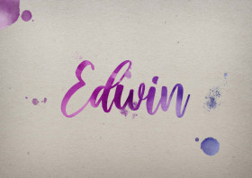 Edwin Watercolor Name DP