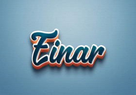 Cursive Name DP: Einar