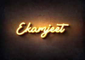 Glow Name Profile Picture for Ekamjeet
