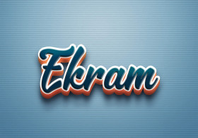 Cursive Name DP: Ekram