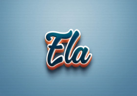 Cursive Name DP: Ela